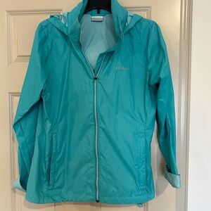 Columbia rain jacket. Light green size L